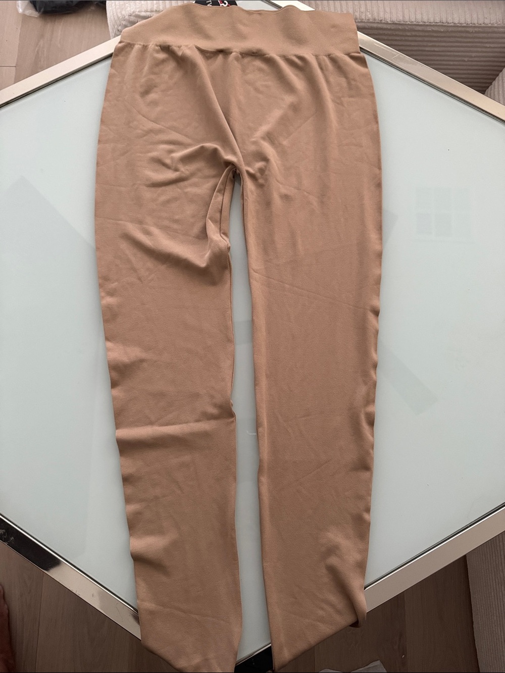 High-Rise Stretch Leggings in Camel